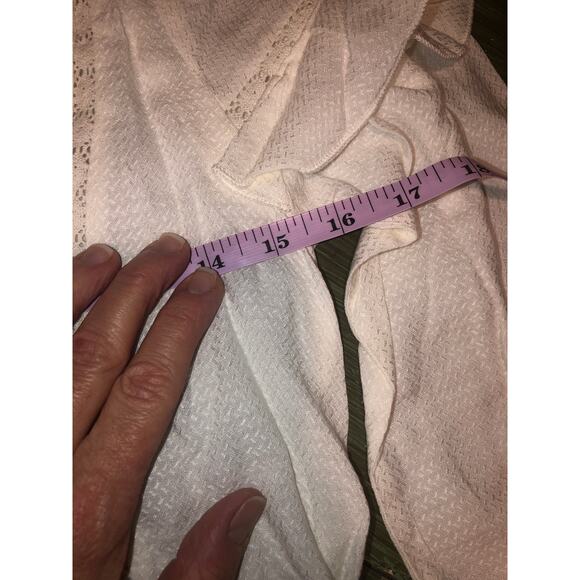 Band of Gypsies BOG Collective NWT White Long Sleeve Blouse Sheer Flare VNeck XS - Picture 9 of 9